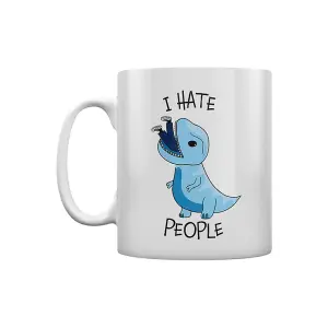 Grindstore I Hate People Dinosaur Mug White (One Size)