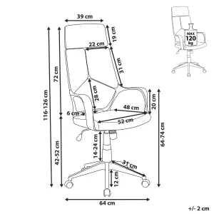 Office Chair Light Grey DELIGHT