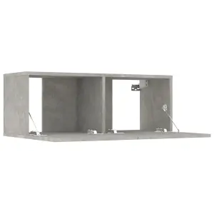 Berkfield TV Cabinets 2 pcs Concrete Grey 80x30x30 cm Engineered Wood