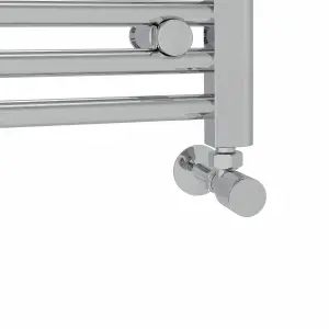 Rinse Modern Bathroom Heated Towel Rail Ladder Radiator 800x400mm Straight for Bathroom Kitchen Chrome