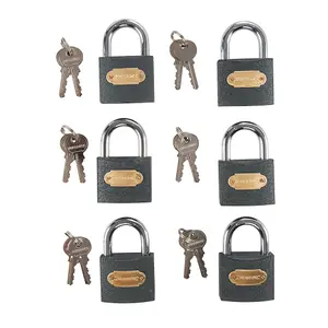 6 PACK 50mm IRON Padlocks SAME KEYS 8.5mm Shackle Storage Gym Locker Door Lock