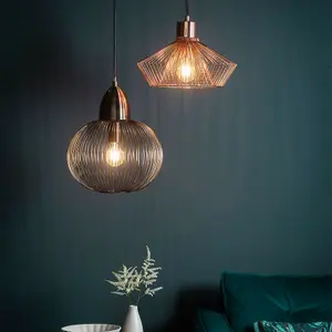 Hanging Ceiling Pendant Light MODERN COPPER WIRE Shade Designer Lamp Bulb Holder