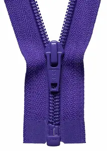 NYLON O/E ZIP 56CM - Nylon Open End Zip: 56cm: Purple - YKK