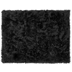 Bedspread DELICE Fabric 150 x 200 cm Black