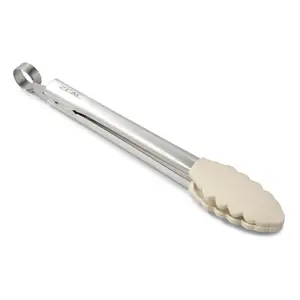 Zeal Silicone Kitchen Tong Cream / 28.5cm L x 5.5cm W x 3cm D