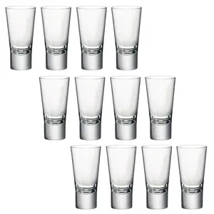 Bormioli Rocco 11cm Height Ypsilon Toughened 70ml Double Shot Glasses Vodka Shooter Drink Set of 12