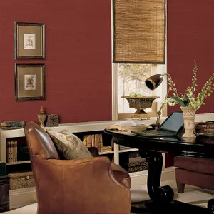 Galerie Palazzo Red Silk Texture Embossed Wallpaper