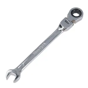 9mm Metric Flexible Combination Ratchet Spanner Wrench Bi-Hex 12 Sided