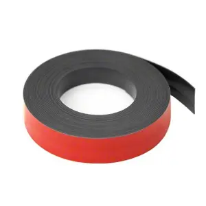 MagFlex Lite Flexible Matt Red Magnetic Gridding Tape for Whiteboards, Noticeboards or Filing Cabinets - 25mm Wide - 5m Length