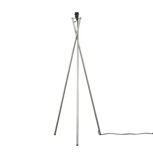 Ahti Camden 136cm Tripod Floor Lamp Base Brushed Chrome