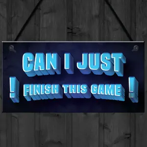 Neon Effect Blue Gaming Sign Funny GAMER GIFT Bedroom Man Cave Sign Son Gift