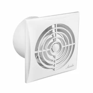 Silent Bathroom Extractor Fan 100mm with Timer & Low Noise Vent