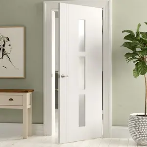 Sierra Blanco Glazed Prefinished White Internal Door 198.1 cm H x 83.8 cm W x 3.5 cm D