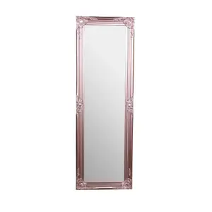 Melody Maison Tall Ornate Rose Gold Pink Mirror 47cm x 142cm