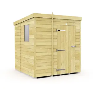 DIY Sheds 5x7 Pent Shed - Single Door With Windows