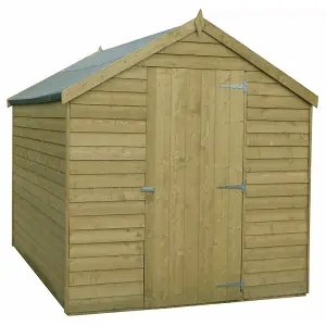 Shire Overlap 7x5 Single Door Windowless Value Pressure Treated Garden Shed