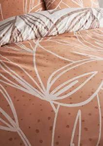 COSMO LIVING SUNSET ABSTRACT DUVET SET - NATURAL - SUPER KING