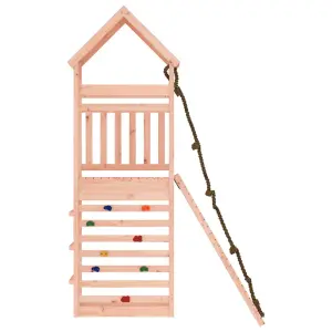 Berkfield Playhouse with Climbing Wall Solid Wood Douglas