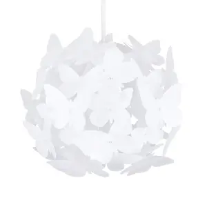 ValueLights Modern White Globe Design Butterfly Ceiling Pendant Light Shade