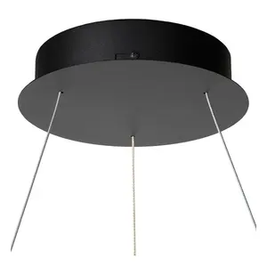 Lucide Vidal Modern Pendant Light 58cm - LED Dim. - 1x48W 2700K - Black