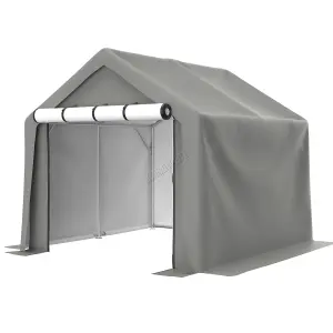 Birchtree 8X8FT Garden Waterproof Anti-UV Storage Tent Bike Shed Steel Frame Zipper Door