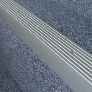 Anodised aluminium anti non slip stair edge nosing trim 900mm x 65mm x 42mm a32 silver