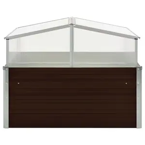 Berkfield Greenhouse Brown 100x100x85 cm Galvanised Steel