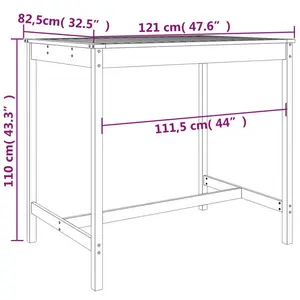 Ayano Brayden Studio Bar Set with Wood Frame and Solid Wood Outer Material Black