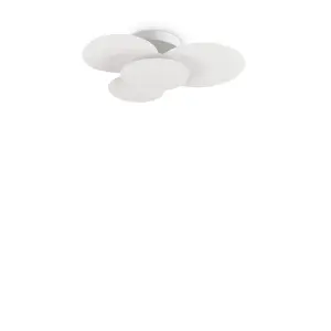 Luminosa Cloud Circles Decorative Flush Ceiling Light White 52cm 3000K