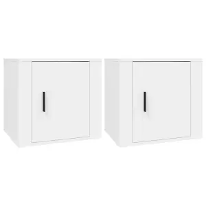 Berkfield Bedside Cabinets 2 pcs White 50x39x47 cm