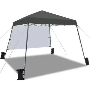 Yaheetech Dark Grey 3x3m Pop-up Gazebo with Side Panel