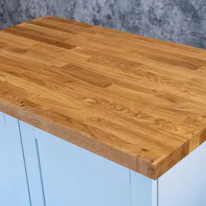 Oak Worktop 3m x 950mm x 38mm - Premium Solid Wood Kitchen Countertop - Real Oak Worktops