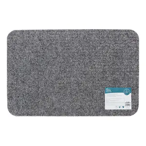 JVL Delta Scraper Doormat, 40x60cm, Grey