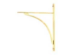 Polished Brass Apperley Shelf Bracket (314mm x 250mm)