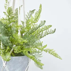 Homescapes Green Fern Hanging Plant, 95 cm