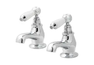 GoodHome Brean Bath Pillar Tap, Pack of 2