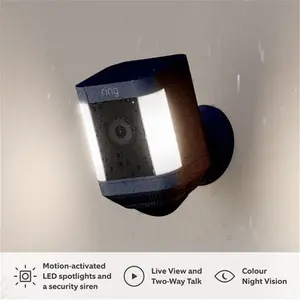 Ring Spotlight Cam Plus Battery - Black - HD Security Camera With Two-Way Talk