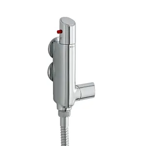 ENKI, Vito, T28, Chrome, Thermostatic Shower Mixer Valve, Solid Brass, Anti-Scald Thermostatic Device, Constant Temperature Contro