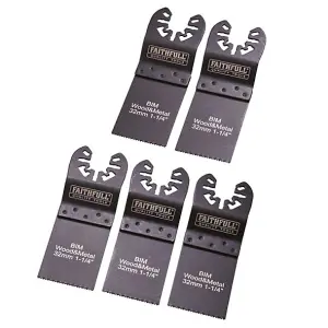 Faithfull Multi-Tool Blade Set (5 Pieces) XMS24MT5SET