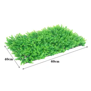 6 Pcs Artificial Grass Plant Wall Panel, Artificial Leaves Hedge Greenery Wall Panel