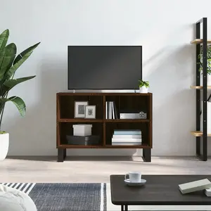 Berkfield TV Cabinet Brown Oak 69.5x30x50 cm Engineered Wood