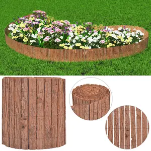 Berkfield Bark Fence 1000x30 cm