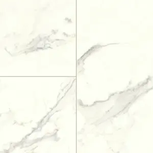 GoodHome Elegance White Marble effect Laminate Flooring Sample