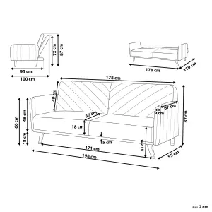 Beliani Glam Sofa Bed SENJA Black Velvet