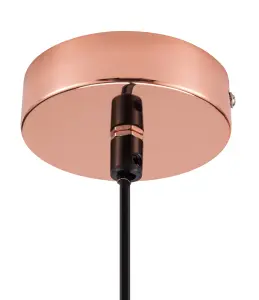 GoodHome Dharug Copper effect Pendant ceiling light, (Dia)380mm