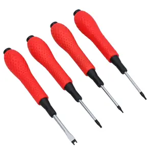 4pc Mobile Phone Repair Set Screwdriver Kit T5 T6 T7 and Chisel Soft Grip Handles