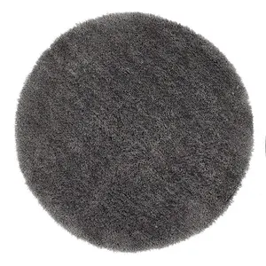 Grey Plain Rug, 50mm Thick Anti-Shed Rug, Handmade Luxurious Modern Shaggy Rug for Bedroom, & Dining Room-110cm X 160cm