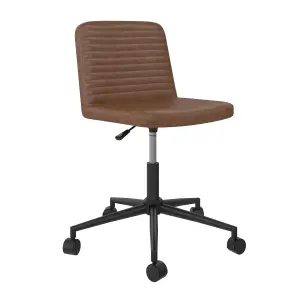 Corey Office Task Chair Camel Faux Leather