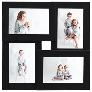 Berkfield Collage Photo Frame for 4x(13x18 cm) Picture Black MDF