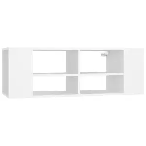 Berkfield Wall-Mounted TV Cabinet White 102x35x35 cm Engineered Wood